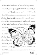 STENCIL 20X30CM 533 CARTA C/ BORBOLETAS