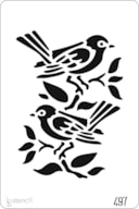 STENCIL 20X30CM 497 PÁSSAROS