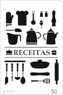 STENCIL 20X30CM 541 RECEITAS