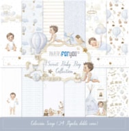 BLOC 24 PAPERS SCRAP 20.5X20.5CM SWEET BABY BOY PFY-14456