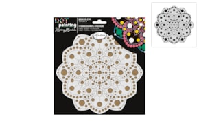 KIT DOT PAINTING BASE + STENCIL 20CM PEONIA 85502