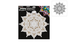 KIT DOT PAINTING BASE + STENCIL 30CM ETHNIC 85506