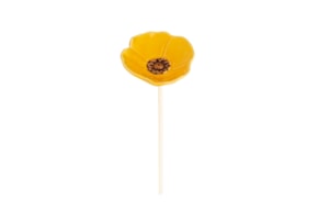 FLOR PAPOILA D.7.5 X 24CM AMARELO