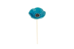 FLOR PAPOILA D.7.5 X 24CM AZUL TURQUESA