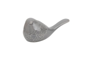 PASSARO MEDIO 15X7X7CM  CINZA