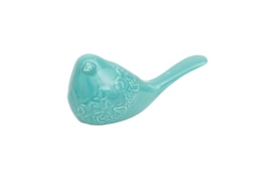 PASSARO MEDIO 15X7X7CM VERDE AGUA
