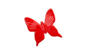 BORBOLETA MEDIA 10X9X3CM VERMELHO