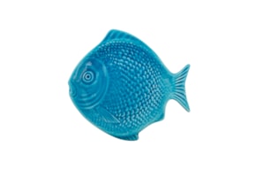 FISH PLATE  5X14.5X2CM BLUE TURQUOISE