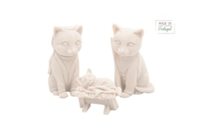 SET 2 PRESEPIO INFANTIL 3P GATOS 2191  10CM