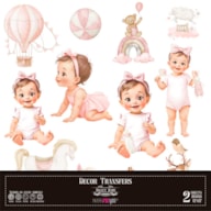 DECOR TRANSFERS 30X30CM SWEET BABY GIRL PFY-14799