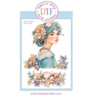 TRANSFER DTF-003G 20X28.5CM DAMA E FLORES