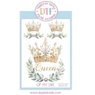 TRANSFER DTF-018P 14.28X19CM COROAS QUEEN OF MY LIFE
