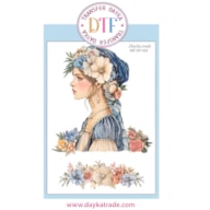 TRANSFER DTF-004G 20X28.5CM DAMA E FLORES