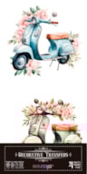 DECOR TRANSFERS 15X30CM SCOOTER PFY-14629