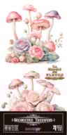 DECOR TRANSFERS 15X30CM BLUSHROOMS PFY-14627