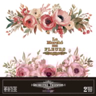 DECOR TRANSFERS 30X30CM PINKY ROSES PFY-14655