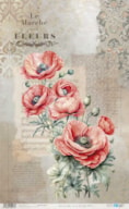 PAPEL ARROZ 54X33CM LA VIE EN FLEURS POPPY I  PFY-15077