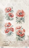 RICE PAPER 54X33CM LA VIE EN FLEURS POPPY VI  PFY-15083