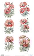 RICE PAPER 54X33CM LA VIE EN FLEURS POPPY IX PFY-15118