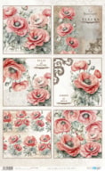 PAPEL ARROZ 54X33CM LA VIE EN FLEURS POPPY V  PFY-15082