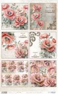 RICE PAPER 54X33CM LA VIE EN FLEURS POPPY V  PFY-15082