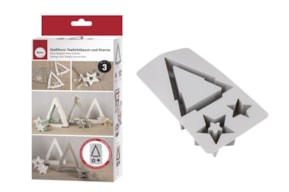 MOLDE SILICONE PINHEIRO E ESTRELAS 14.5X26X4CM  RAYHER