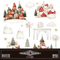 DECOR TRANSFERS 30X30CM SANTA & FRIENDS PFY-15433