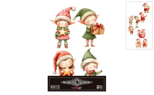 DECOR TRANSFERS 20X30CM SANTA & FRIENDS PFY-15432