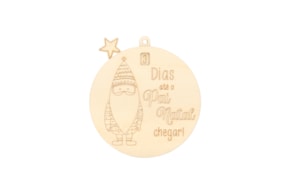 SET 2 BOLAS DE NATAL ADVENTO D.10X0.3CM CHOUPO