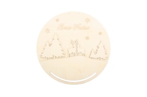 CAÇA SONHOS C/ VEADOS D.30X0.3CM CHOUPO