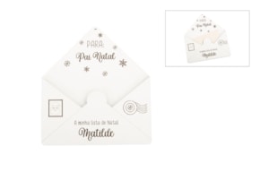 KIT ENVELOPE NATAL C/ NOME PERSONALIZAVEL 15X16.7X0.3CM MDF