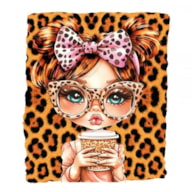 TRANSFER DTF FABRIC 25X30CM LEOPARD GIRL 1 ARTIS DECOR