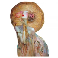 TRANSFER DTF TEXTIL 25X30CM GOLD LADY 1 ARTIS DECOR