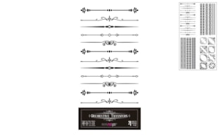 DECOR TRANSFERS 15X30CM HOJAS BAROQUE BORDERS PFY-15236