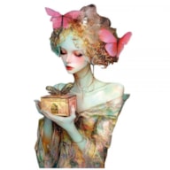 TRANSFER DTF TEXTIL 25X30CM DAMA DOURADA 4 ARTIS DECOR