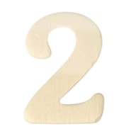 WOODEN NUMBER 2 4CM  RAYHER