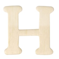 WOODEN LETTER H 4CM  RAYHER