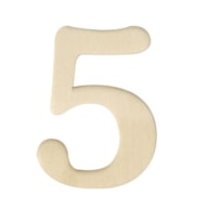 WOODEN NUMBER 5 4CM  RAYHER