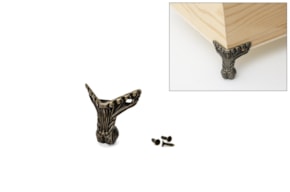 SET 4 PES DOURADOS ENVELHECIDO 3.7x3.5CM