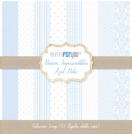 BLOC 10 PAPEIS SCRAP 30.5X30.5CM BASICS AZUL BEBE PFY-1703