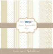 BLOCO 10 PAPEIS SCRAP 30.5X31.8CM BASICS BEGE PFY-10144