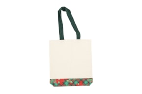 SACO 34X39/69CM XADREZ VERMELHO ASA COMPRIDA VERDE  867VE