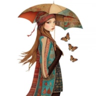 TRANSFER DTF TEXTIL 25X30CM AUTUMN UMBRELLA ARTIS DECOR