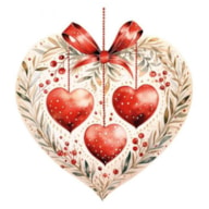 TRANSFER DTF TEXTIL 24X23CM BEAUTY HEARTS ARTIS DECOR