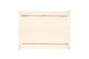 INDIVIDUAL C/FRANJA 50X38CM FITA VERMELHA 2050 PFN