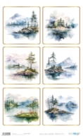 RICE PAPER 54X33CM LANDSCAPE MOUNTAIN LAKE II  PFY-15261