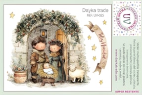 STICKER MULTISUPERFICIE TRANSP. UV-025 11.4X14.3CM NATIVITY