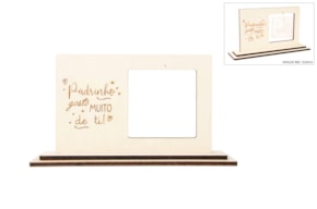 KIT PASSE PARTOUT PADRINHO 20.5X14X0.6CM CHOUPO C/ BASE