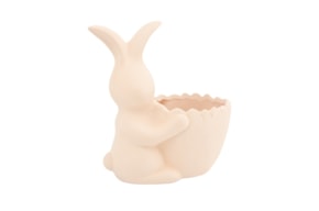 CACHE POT OVO COELHO 16X11X20CM