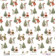 PAPEL SCRAP VELLUM 30X31CM SANTA & FRIENDS PFY-15414